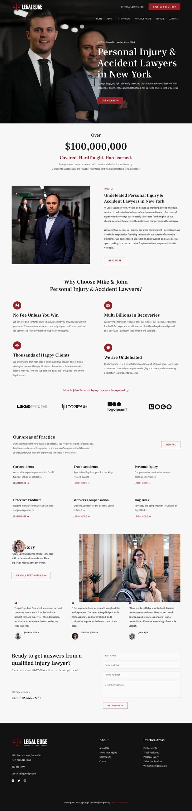 Legal Edge Law Firm — Law Firm website designed and built by Lumex Web Studios