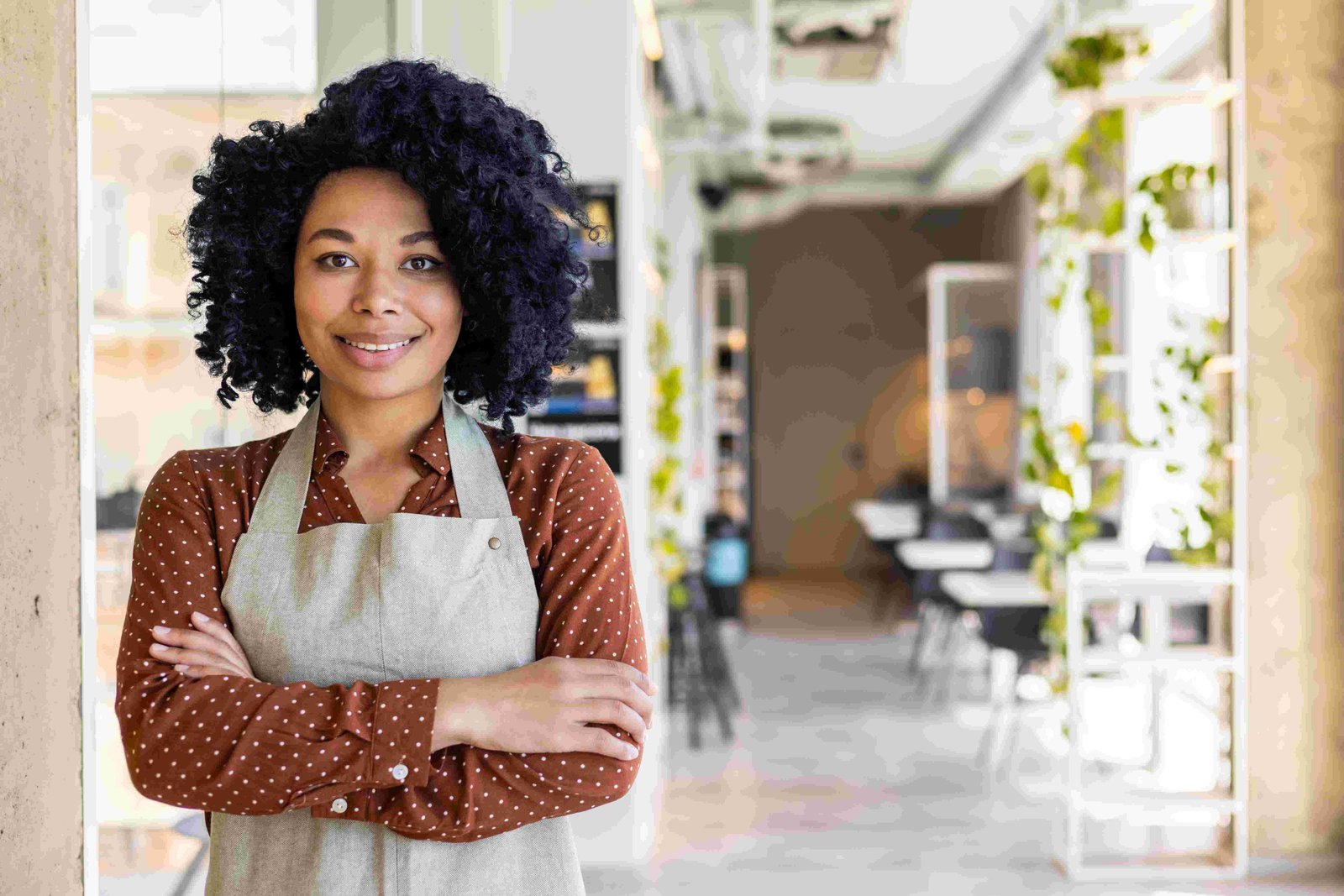 A small business owner photographed for social content