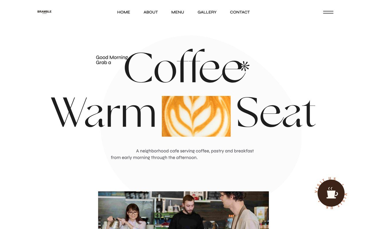 Bramble Cafe — Cafe website by Lumex